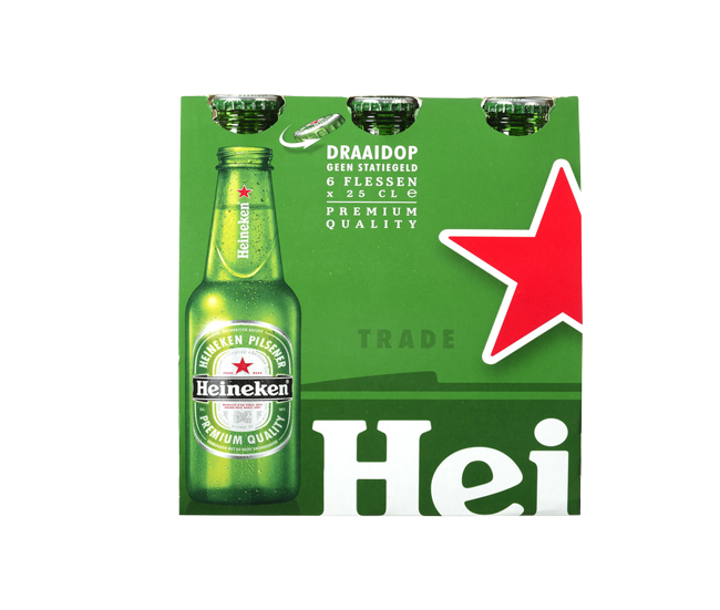 Heineken Pils draaidop 6 x 25CL